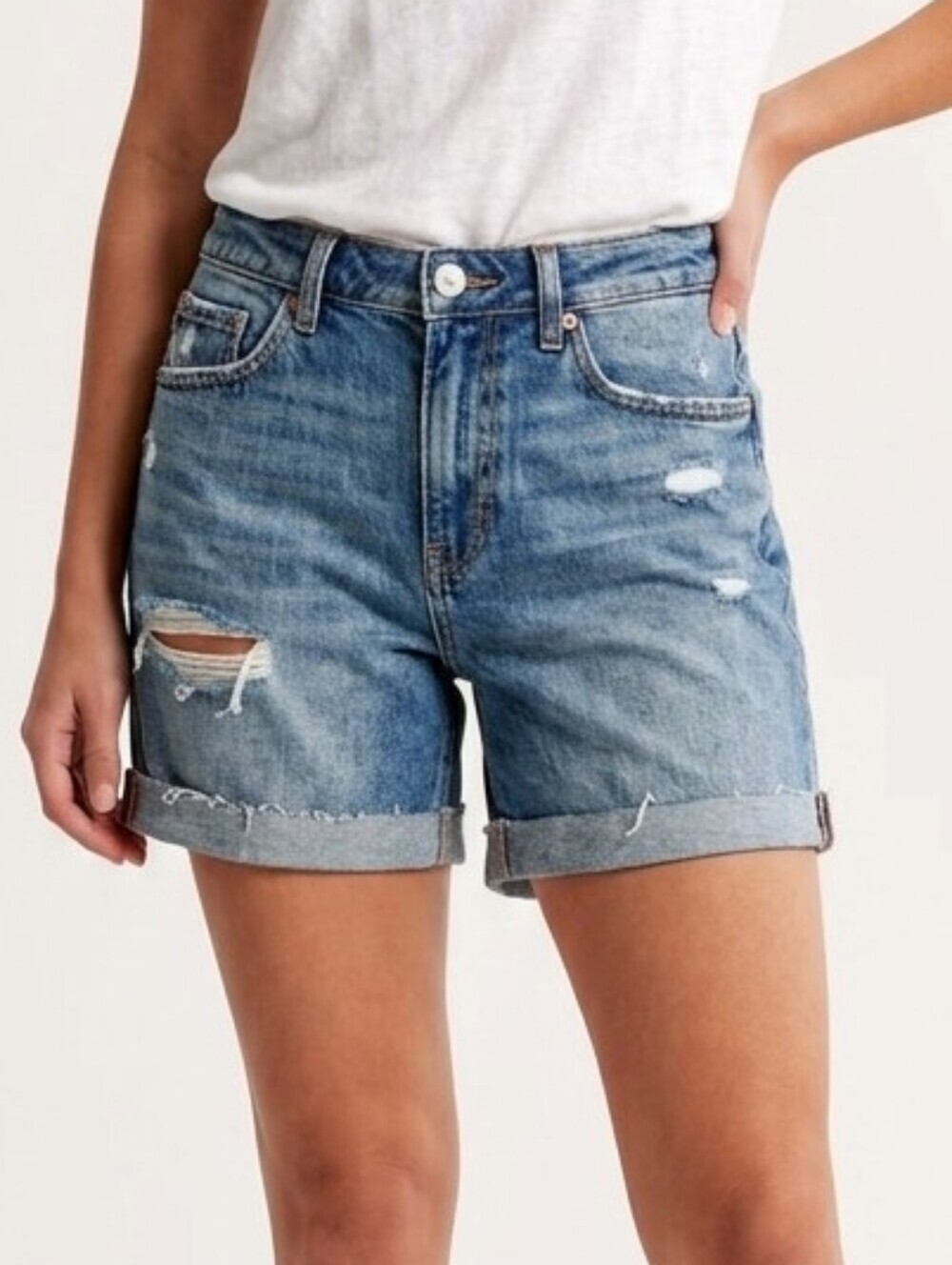 Edge Blue Jean Shorts Distressed Cut-Off Style Women's Size 10